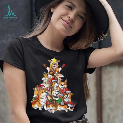 Caterpillar Corgi Christmas Tree Dog Santa Merry Corgmas Xmas Dogmas T shirt