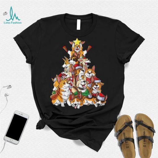 Caterpillar Corgi Christmas Tree Dog Santa Merry Corgmas Xmas Dogmas T shirt
