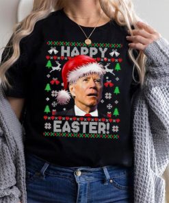 Caterpillar Funny Joe Biden Happy Easter Ugly Christmas Long Sleeve T shirt