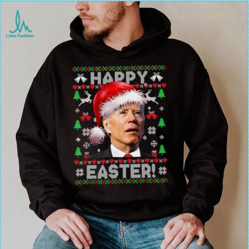 Caterpillar Funny Joe Biden Happy Easter Ugly Christmas Long Sleeve T shirt