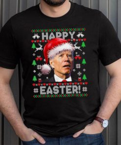 Caterpillar Funny Joe Biden Happy Easter Ugly Christmas Long Sleeve T shirt