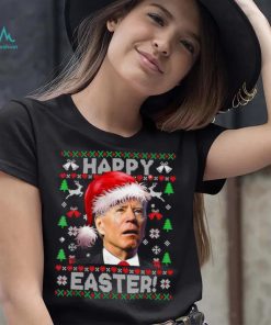 Caterpillar Funny Joe Biden Happy Easter Ugly Christmas Long Sleeve T shirt