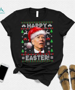 Caterpillar Funny Joe Biden Happy Easter Ugly Christmas Long Sleeve T shirt