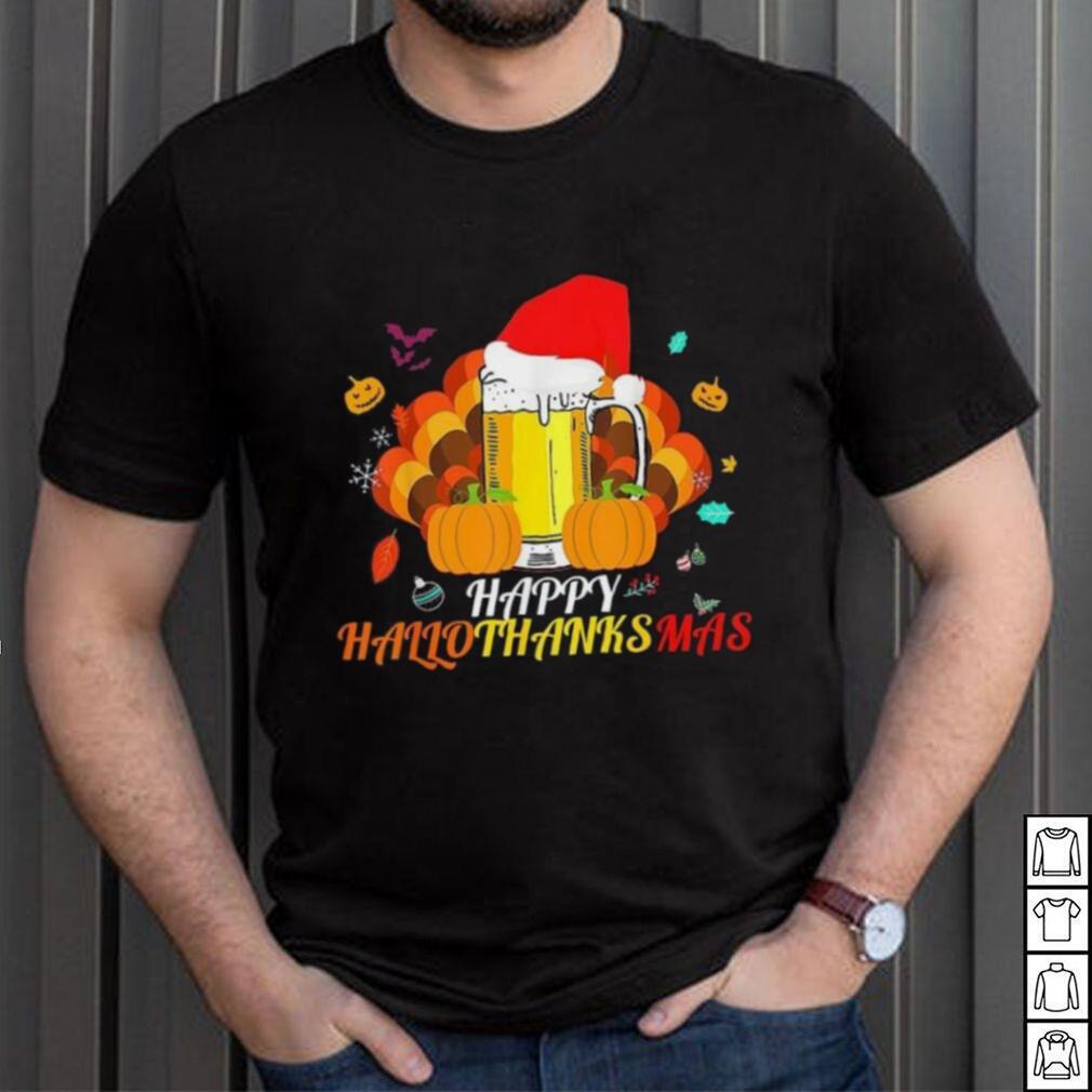 Happy Halloween Thanksgiving Christmas Grinch Denver Broncos Shirt