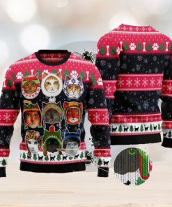 Cats In Winter Lovely Cats Ugly Christmas 3D Sweater