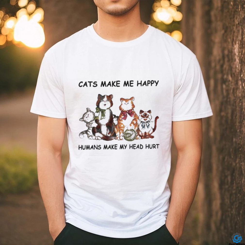 cats make me happy t shirt