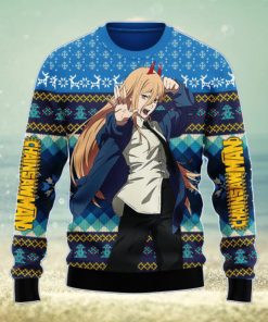 Chainsaw Man Power Ugly Christmas Sweater Anime Xmas Men And Women Christmas Gift