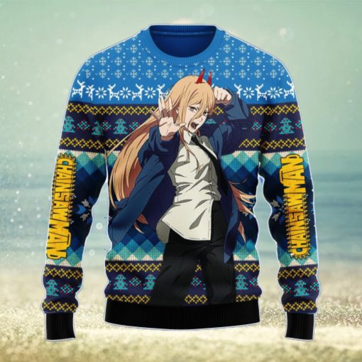 Chainsaw Man Power Ugly Christmas Sweater Anime Xmas Men And Women Christmas Gift