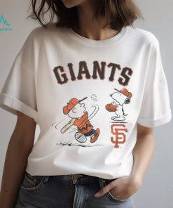 Charlie Brown And Snoopy Playing Baseball San Francisco Giants MLB 2023 T Shirt