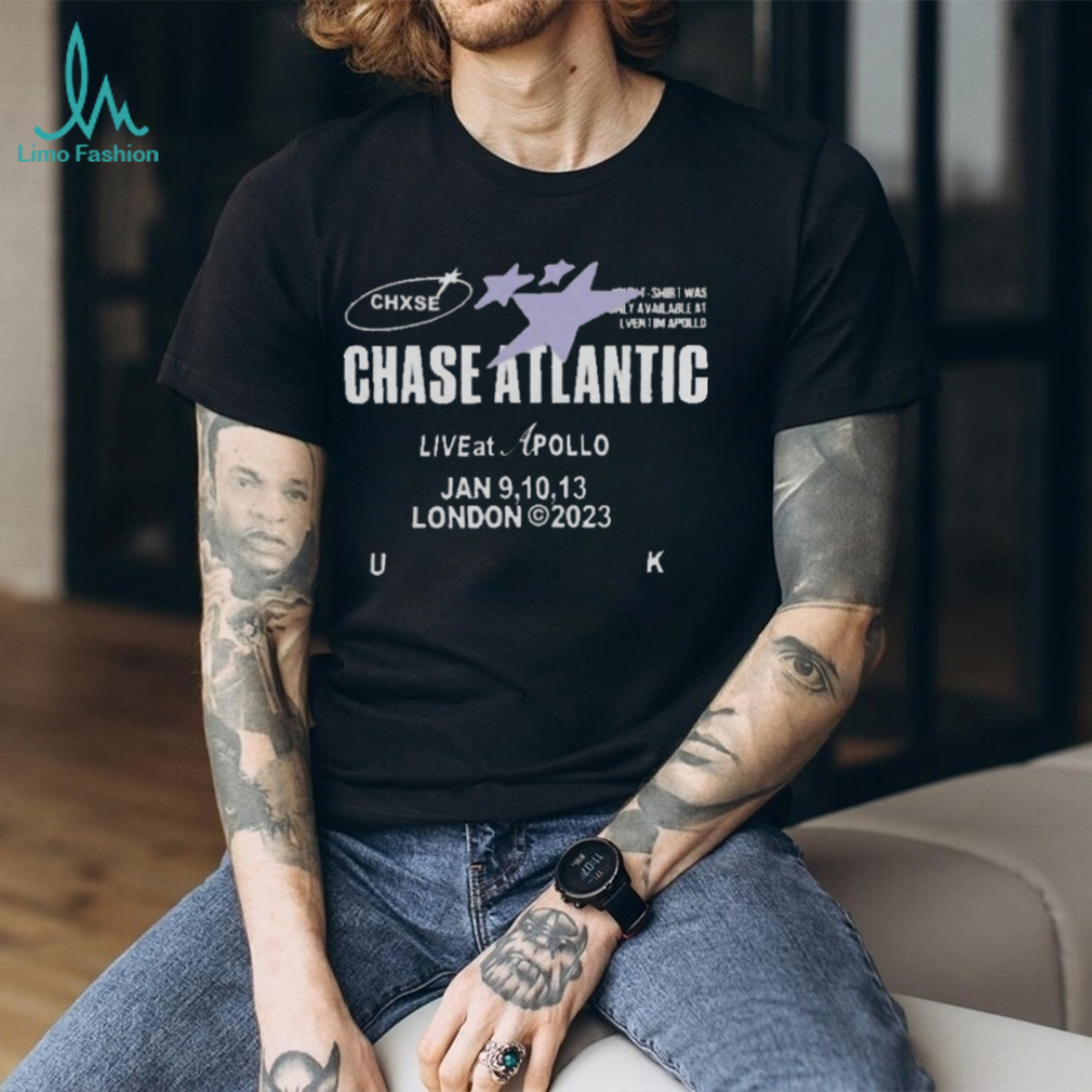 Chase Atlantic Live At Apollo Jan 9 10 13 London 2023 T shirt Chase Atlantic Live At Apollo Jan 9 10 13 London 2023 T shirt