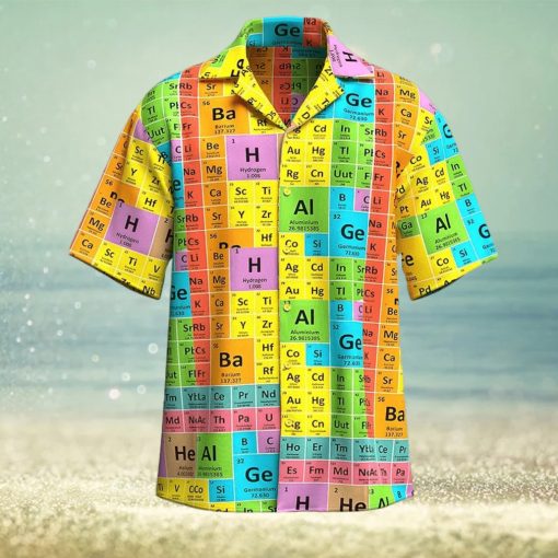 Chemical Elements Color Hawaiian Shirt