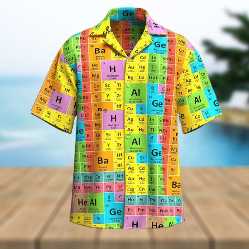 Chemical Elements Color Hawaiian Shirt