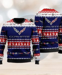 Chevrolet Corvette Ugly Christmas Blue Sweater Design Sweatshirt For Fans Gift