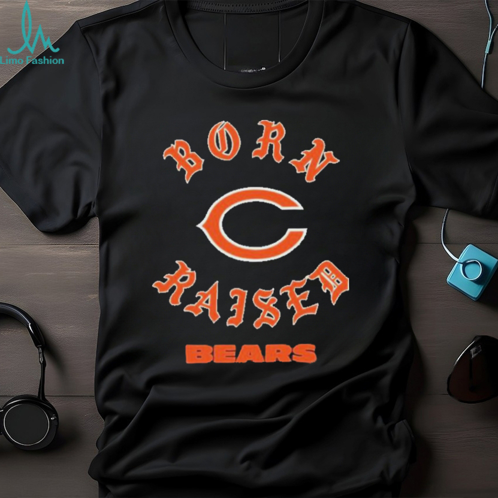 Unisex Born x Raised Black Chicago Bears T-Shirt Size: Small