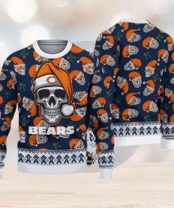 Chicago Bears Fans Skull Outwear Ugly Christmas Sweater