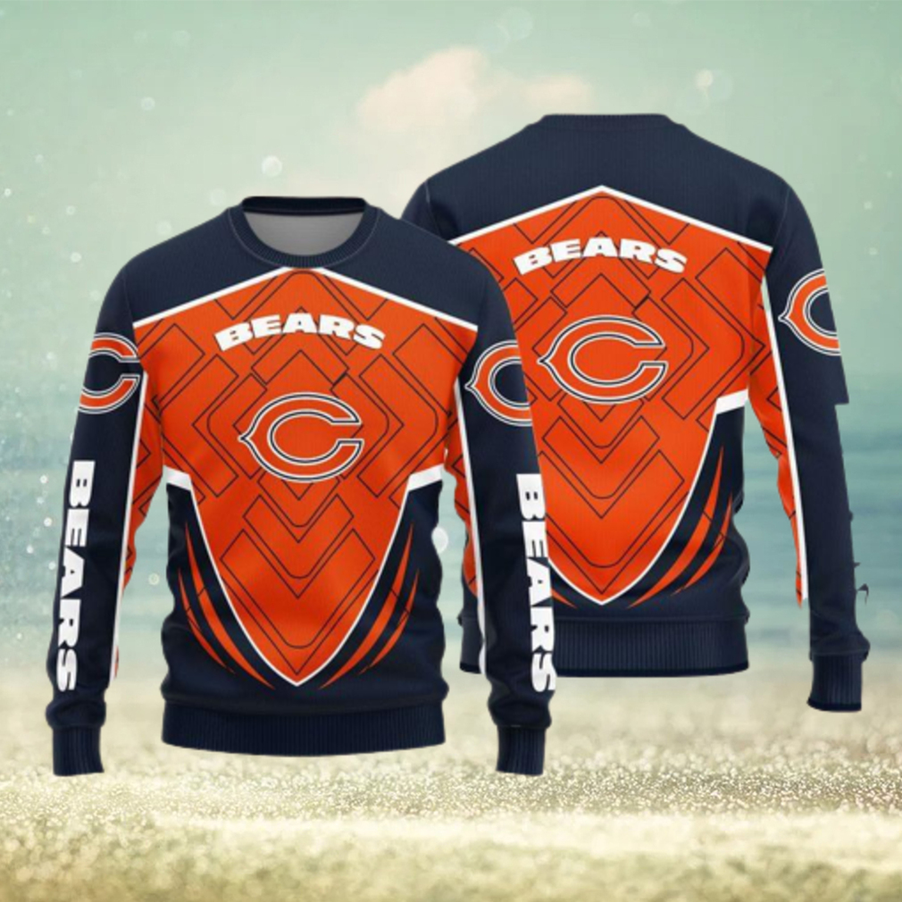 Chicago Bears Knitted Sweater For Christmas - Limotees