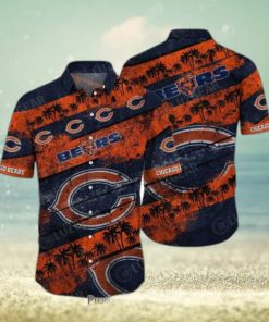 Chicago Bears NFL Hawaiian Shirt Graphic Tropical Pattern Short Sleeve Summer For Fans