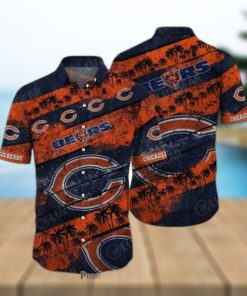 Chicago Bears NFL Hawaiian Shirt Graphic Tropical Pattern Short Sleeve Summer For Fans