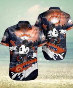 Chicago Bears NFL Hawaiian Shirt Mickey Graphic 3D Printed Gift For Fans