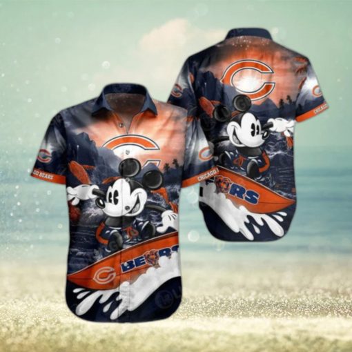 Chicago Bears NFL Hawaiian Shirt Mickey Graphic 3D Printed Gift For Fans