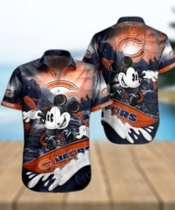 Chicago Bears NFL Hawaiian Shirt Mickey Graphic 3D Printed Gift For Fans