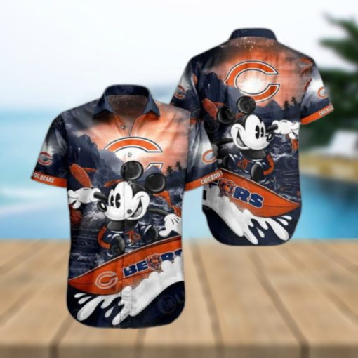 Chicago Bears NFL Hawaiian Shirt Mickey Graphic 3D Printed Gift For Fans