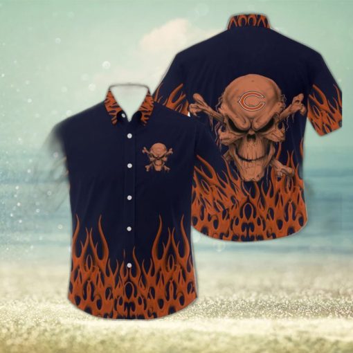 Chicago Bears NFL Skull Halloween Gift Fans Hawaiian Shirt For Men And Women