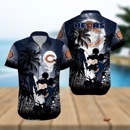 Chicago Bears NFL Team Logo Baby Yoda Hawaiian Shirt