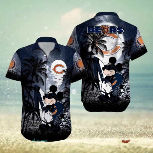 Chicago Bears NFL Team Logo Baby Yoda Hawaiian Shirt