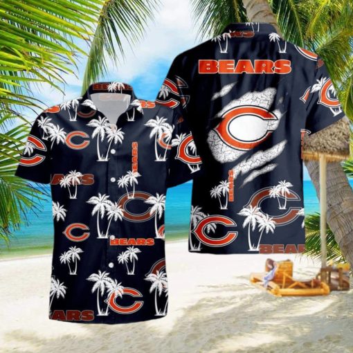 Chicago Bears Palm Tree Pattern Hawaii Shirt Beach Summer Gift