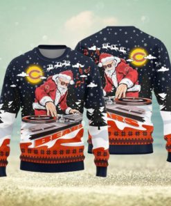 Chicago Bears Teams Funny DJ Santa Knitted Sweater For Christmas