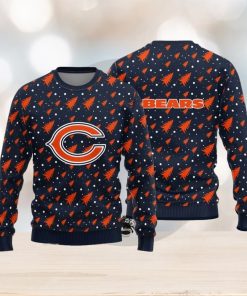 Chicago Bears Teams Pine Tree Patterns Pattern Knitted Sweater For Christmas