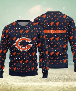 Chicago Bears Teams Pine Tree Patterns Pattern Knitted Sweater For Christmas