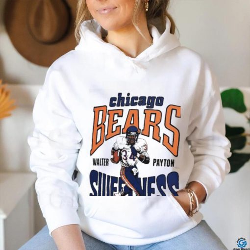 Chicago Bears Walter Payton Homage Ash Retired Player Caricature Tri Blend T Shirt