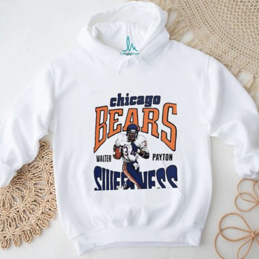 Chicago Bears Walter Payton Homage Ash Retired Player Caricature Tri Blend T Shirt