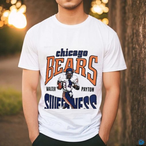 Chicago Bears Walter Payton Homage Ash Retired Player Caricature Tri Blend T Shirt