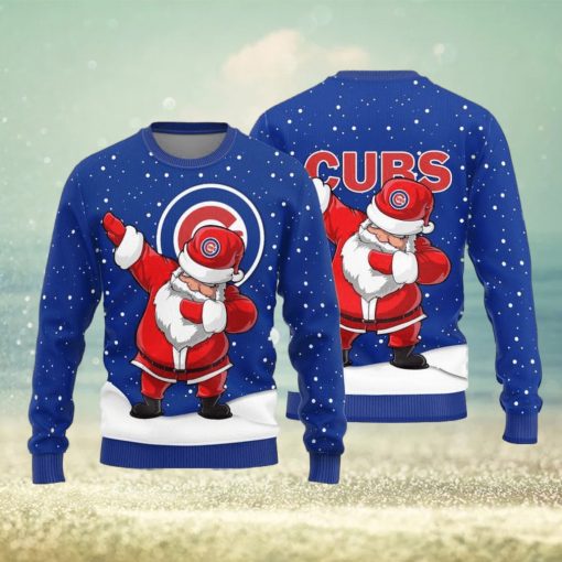 Chicago Cubs Dab Santa Knitted Sweater For Christmas