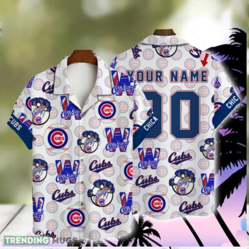 Chicago Cubs MLB Custom Name And Number Summer 3D Hawaiian Shirt