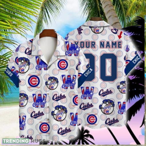 Chicago Cubs MLB Custom Name And Number Summer 3D Hawaiian Shirt