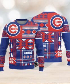 Chicago Cubs Teams Snowflakes Pattern Knitted Sweater For Christmas