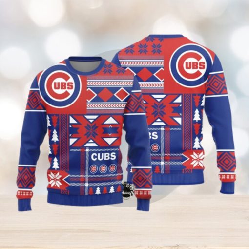 Chicago Cubs Teams Snowflakes Pattern Knitted Sweater For Christmas