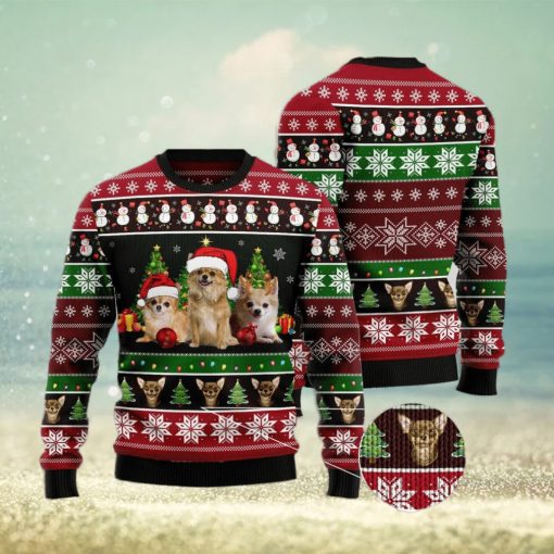 Chihuahua Group Beauty Christmas Gift Ugly Christmas Sweater Xmas Holiday