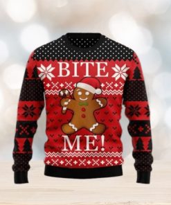 Christmas Bite Me Ugly Christmas Sweater Gift For Men And Women