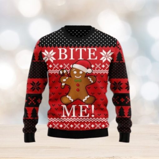 Christmas Bite Me Ugly Christmas Sweater Gift For Men And Women