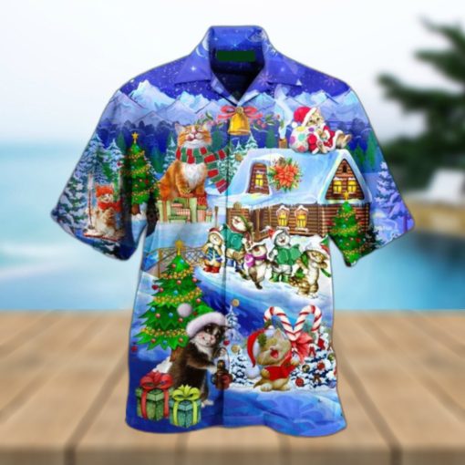 Christmas Cats Santa Love Gift Hawaiian Shirt