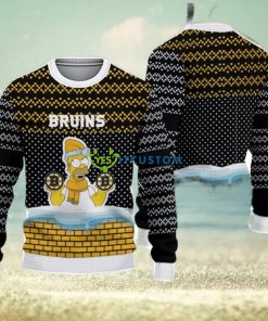 Christmas Gift Boston Bruins Logo Simpson Christmas Ugly Sweater