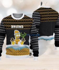 Christmas Gift Boston Bruins Logo Simpson Christmas Ugly Sweater