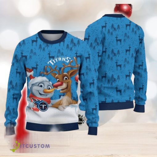 Christmas Gift Tennessee Titans Christmas Snowman Reindeer Cute Ugly Christmas Sweater