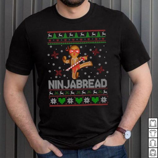 Christmas Gingerbread Shirt Ninjabread Cool Ugly Christmas Sweater Gingerbread Man Ninja Lover Gifts Christmas T Shirt