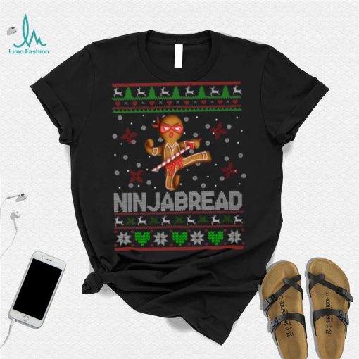 Christmas Gingerbread Shirt Ninjabread Cool Ugly Christmas Sweater Gingerbread Man Ninja Lover Gifts Christmas T Shirt